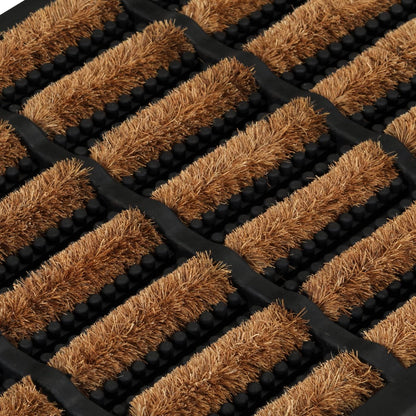 Zerbino Rettangolare 45x75 cm in Gomma e Fibra di Cocco - homemem39