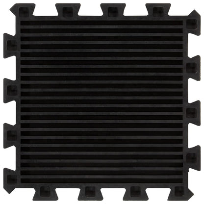 Piastrelle per Pavimenti in Gomma 9 pz Nere 16 mm 30x30 cm | homemem39