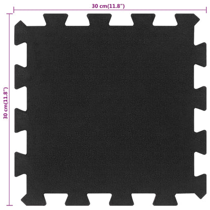 Piastrelle per Pavimenti in Gomma 9 pz Nere 16 mm 30x30 cm | homemem39