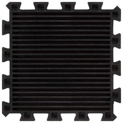 Piastrelle per Pavimenti in Gomma 16 pz Nere 16 mm 30x30 cm | homemem39