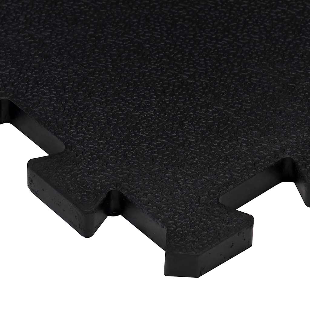 Piastrelle per Pavimenti in Gomma 16 pz Nere 16 mm 30x30 cm | homemem39