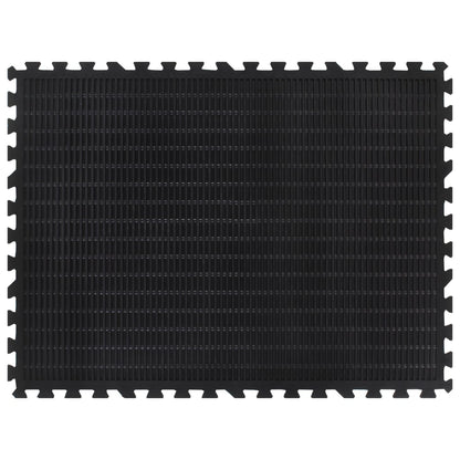 Piastrella per Pavimenti in Gomma Nera 12 mm 90x120 cm | homemem39