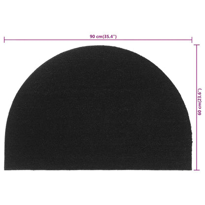 Zerbino Nero Mezzo Rotondo 60x90 cm Fibra di Cocco