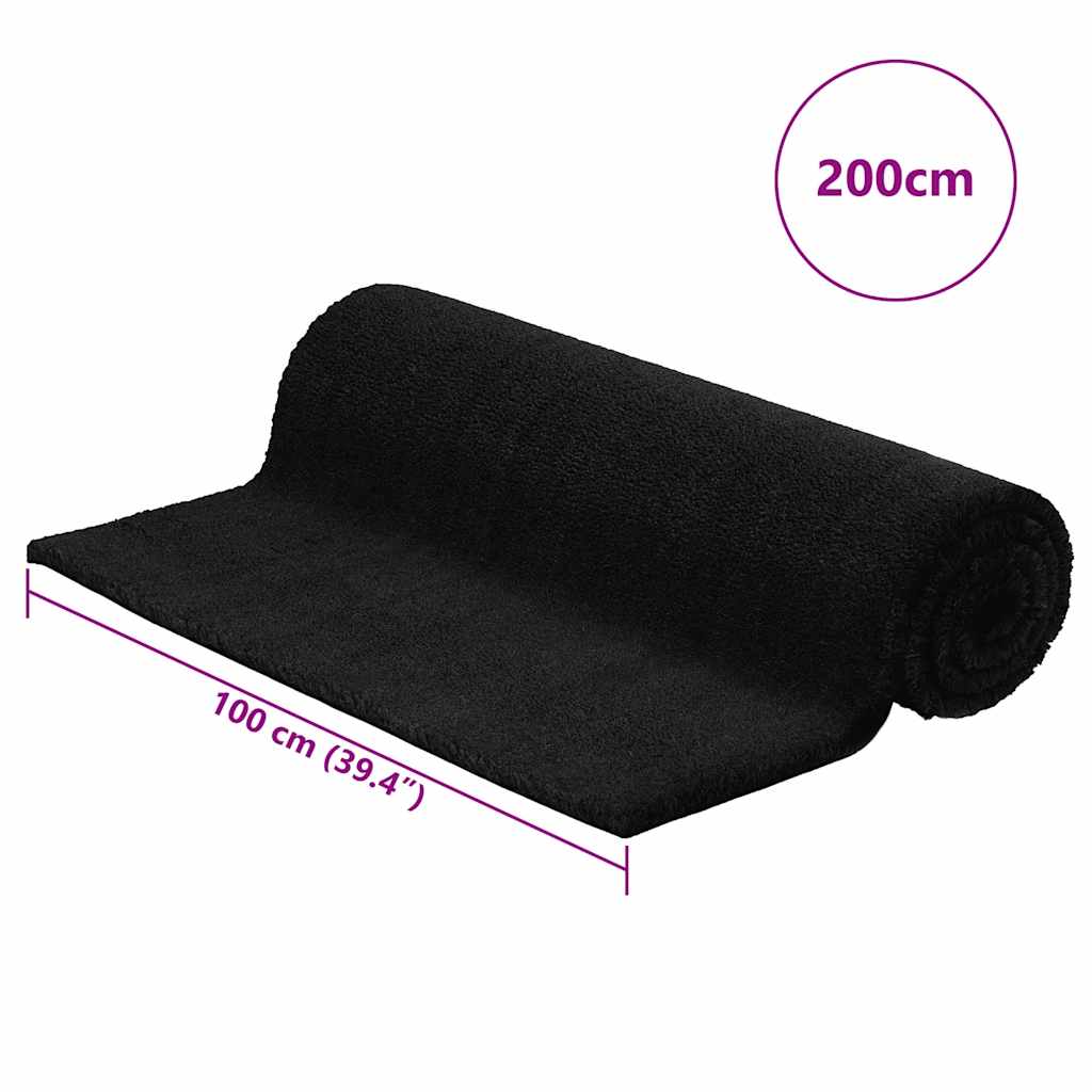 Zerbino Nero 100x200 cm in Fibra di Cocco | homemem39