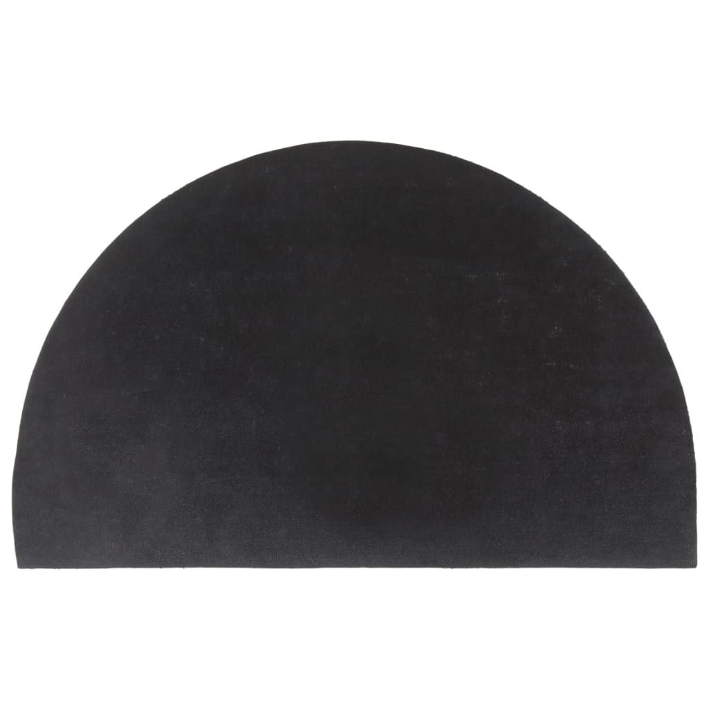 Zerbino Grigio Scuro Mezzo Rotondo 50x80 cm Fibra di Cocco