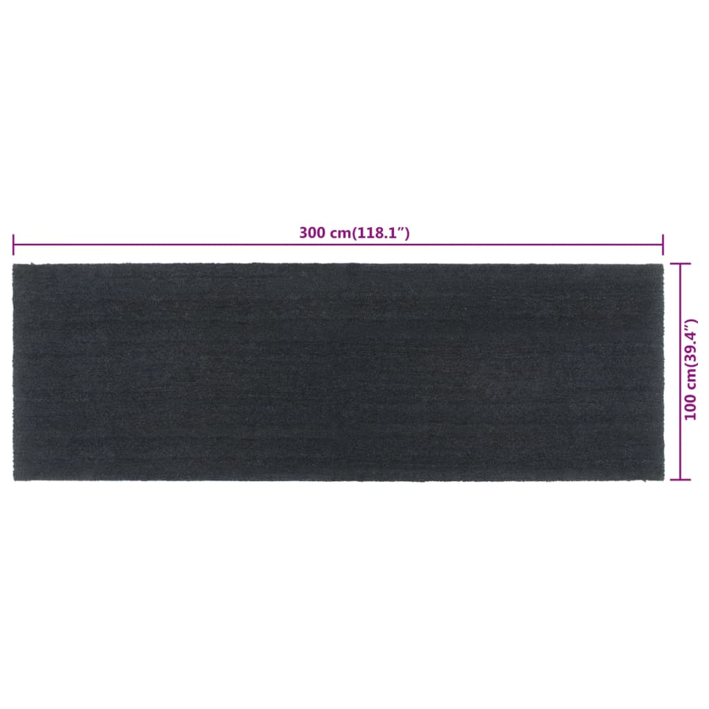 Zerbino Grigio Scuro 100x300 cm Fibra di Cocco | homemem39