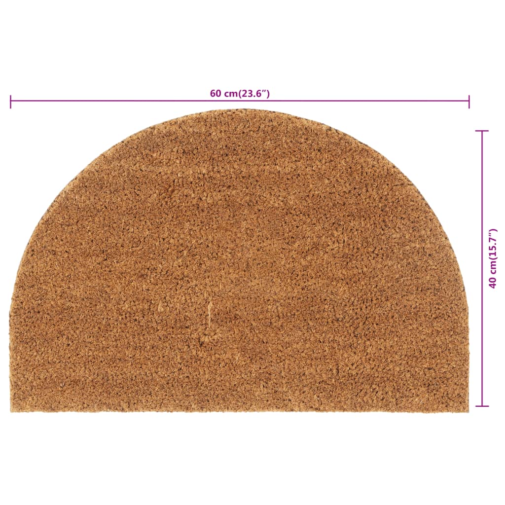 Zerbino Naturale Mezzo Rotondo 40x60 cm Fibra di Cocco | homemem39