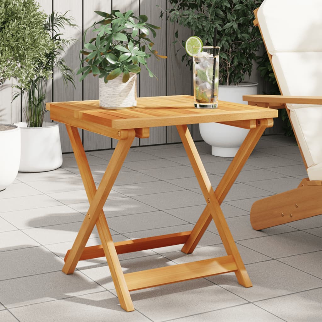 Tavolo da Giardino Pieghevole 50x50x50 cm Legno Massello Acacia