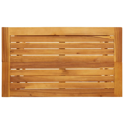 Tavolo Giardino Pieghevole 90x52,5x65 cm Legno Massello Acacia