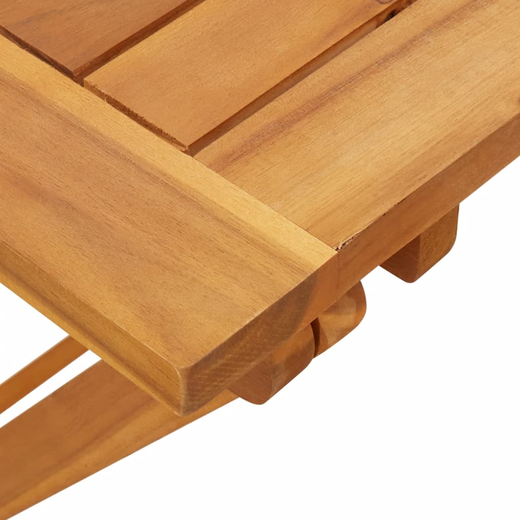 Tavolo Giardino Pieghevole 90x52,5x65 cm Legno Massello Acacia