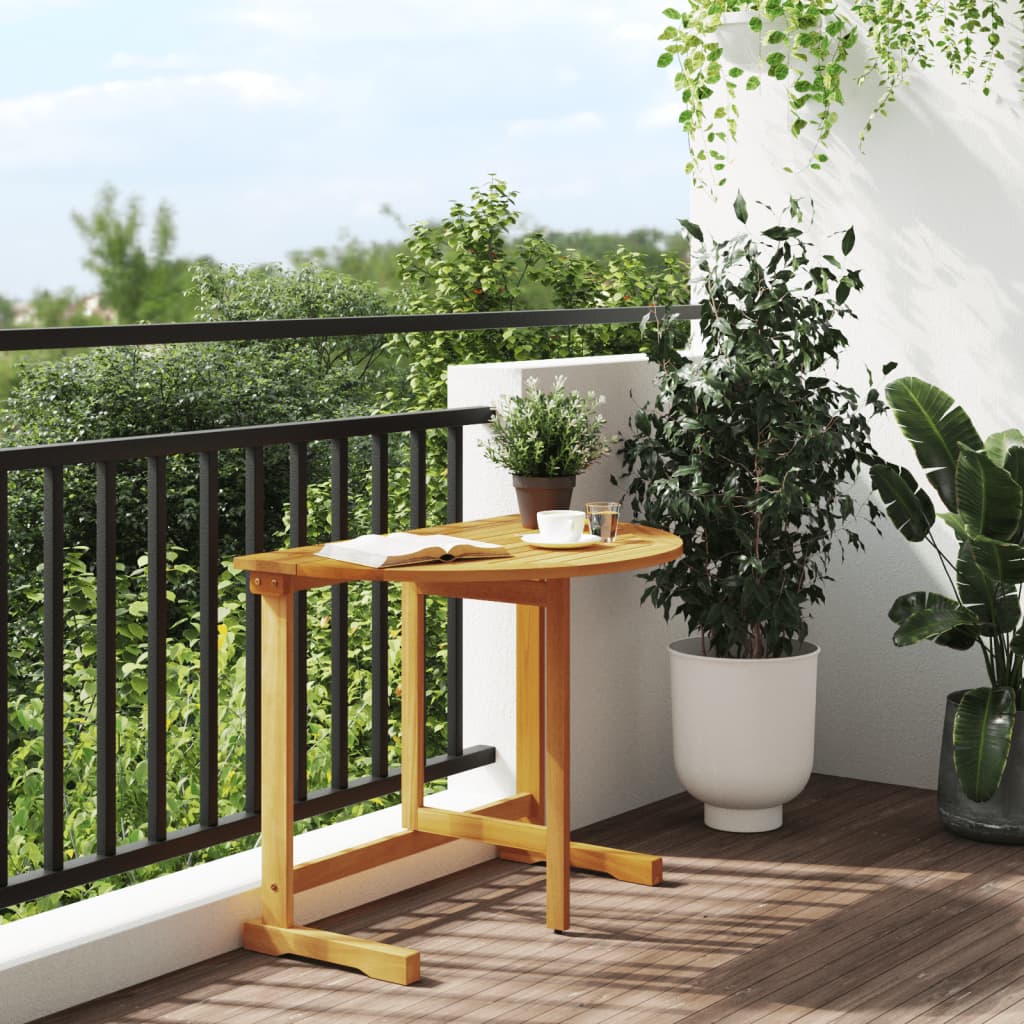 Tavolo da Balcone Pieghevole 90x60x72 cm Legno Massello Acacia