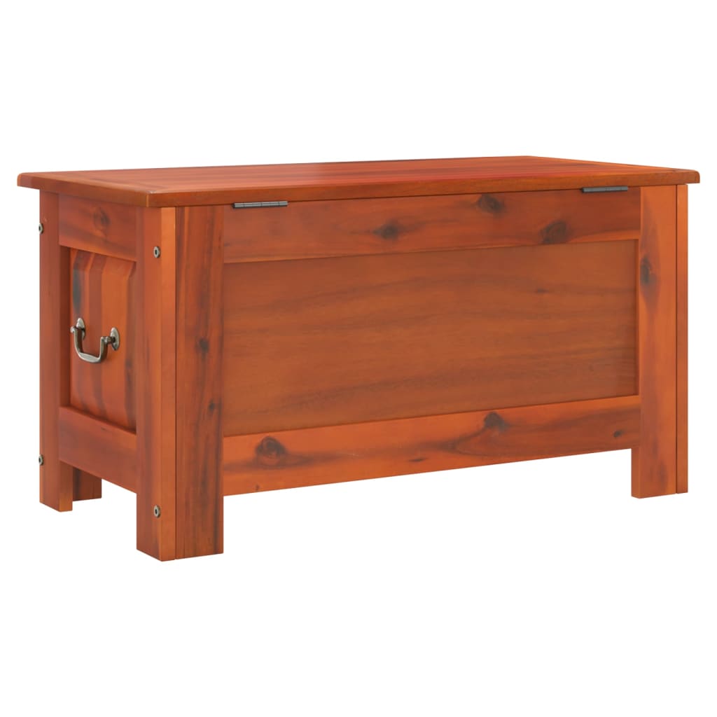 Cassapanca con Coperchio Marrone in Legno Massello di Acacia - homemem39