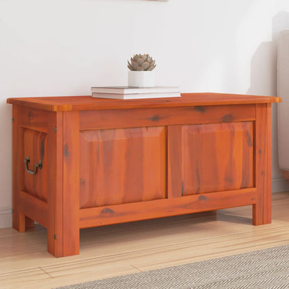 Cassapanca con Coperchio Marrone in Legno Massello di Acacia - homemem39