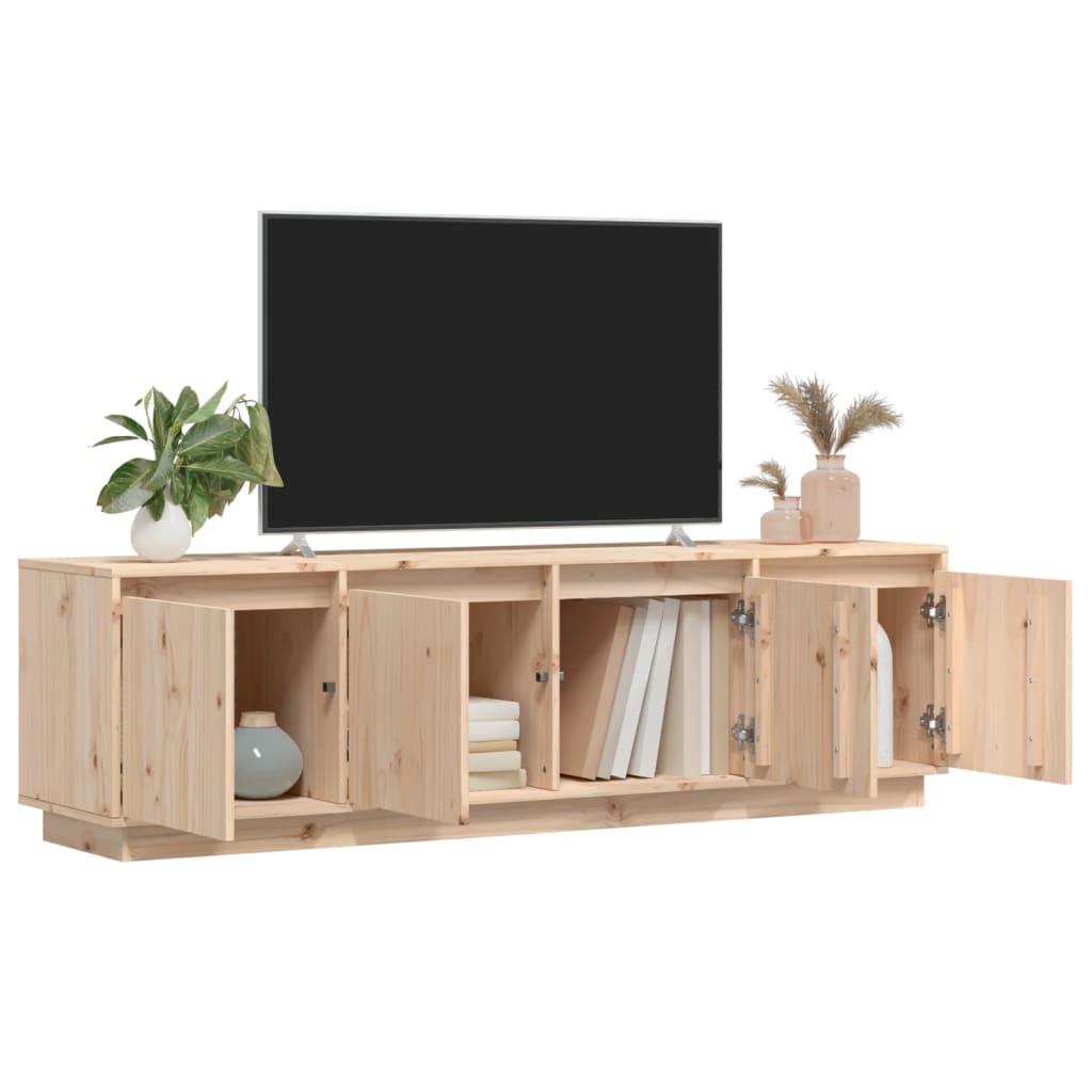 TV Cabinet 156x37x45 cm in Solid Pine Wood