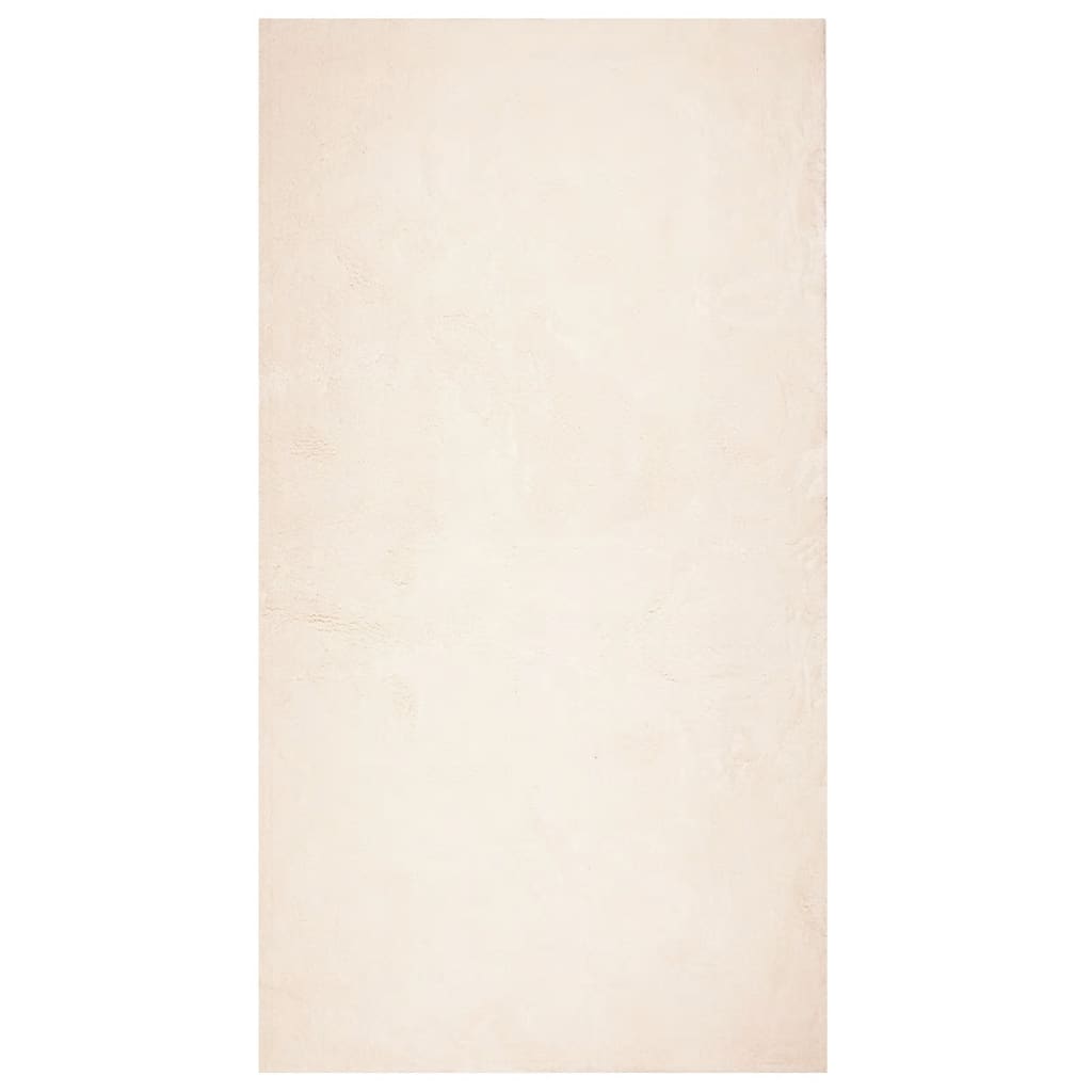 Tappeto a Pelo Corto HUARTE Morbido e Lavabile Beige 80x150 cm