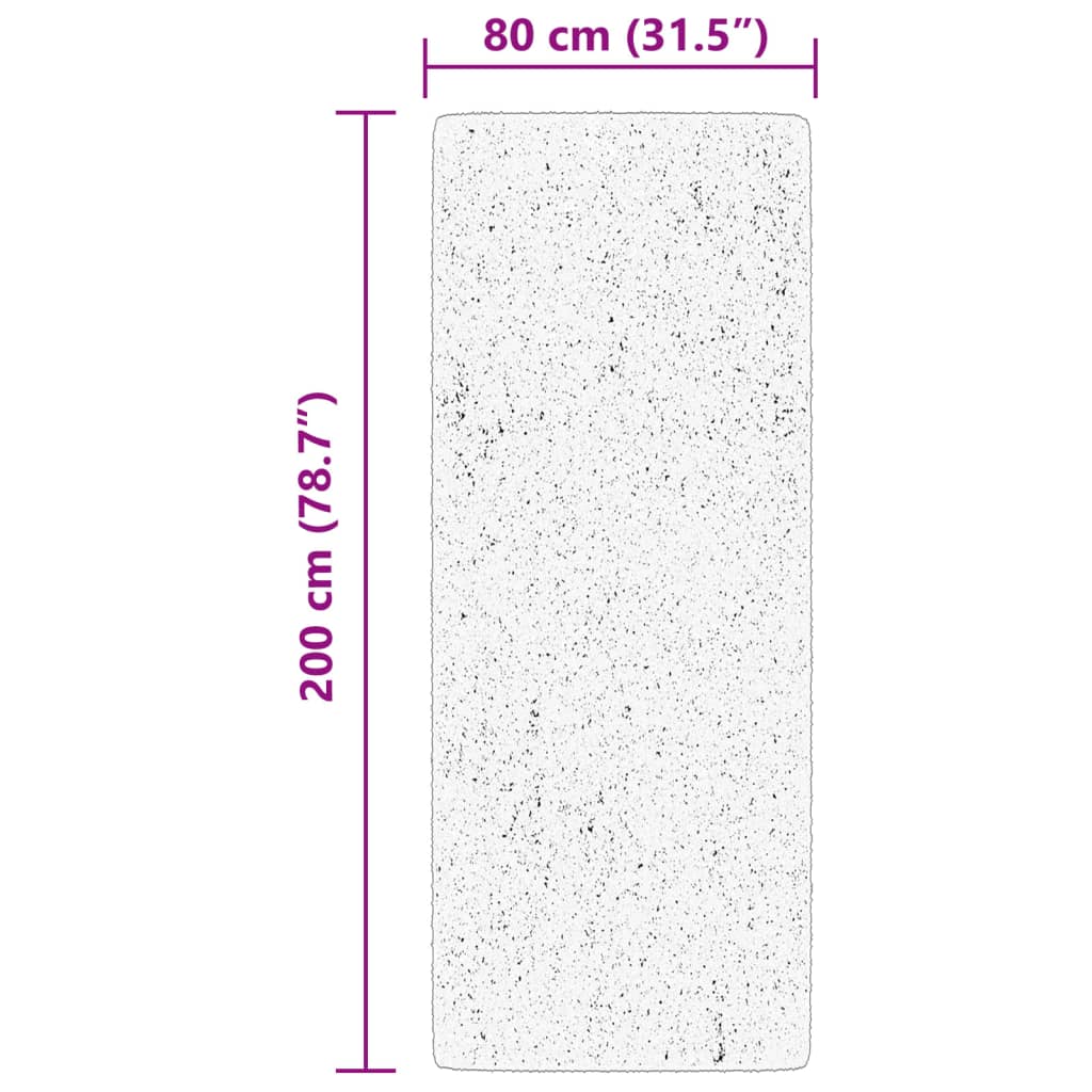 Tappeto a Pelo Corto HUARTE Morbido e Lavabile Beige 80x200 cm