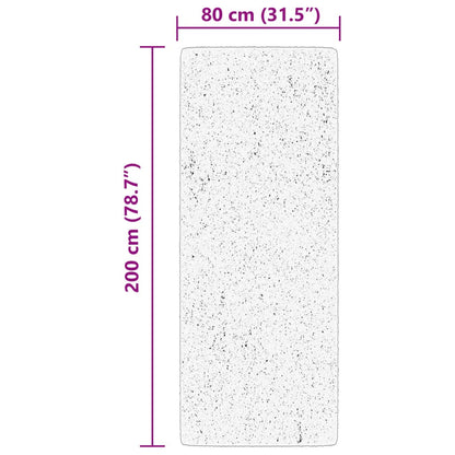Tappeto a Pelo Corto HUARTE Morbido e Lavabile Beige 80x200 cm