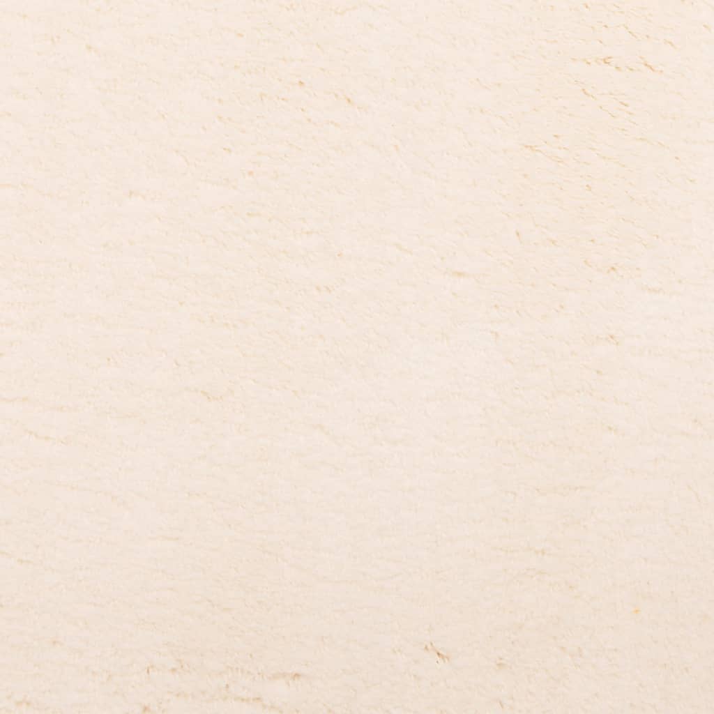 Tappeto a Pelo Corto HUARTE Morbido e Lavabile Beige 200x200 cm