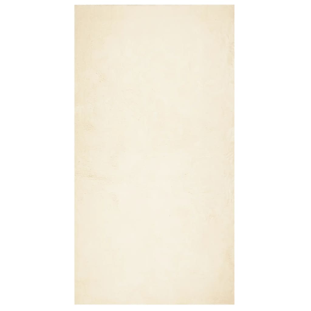 Tappeto a Pelo Corto HUARTE Morbido e Lavabile Crema 80x150 cm | homemem39