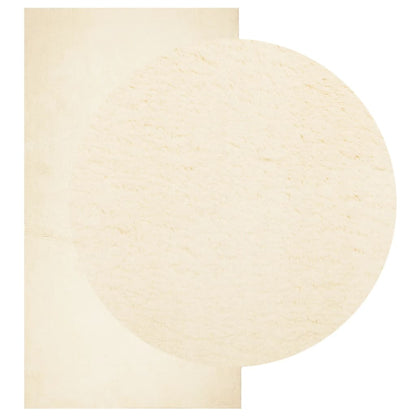 Tappeto a Pelo Corto HUARTE Morbido e Lavabile Crema 80x150 cm | homemem39