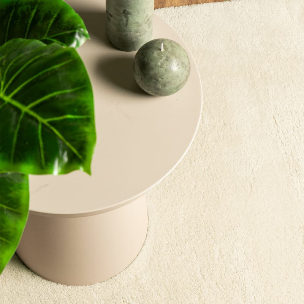 Tappeto a Pelo Corto HUARTE Morbido e Lavabile Crema 80x150 cm | homemem39