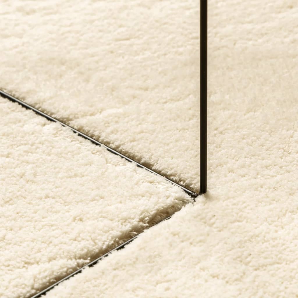 Tappeto a Pelo Corto HUARTE Morbido e Lavabile Crema 80x150 cm | homemem39