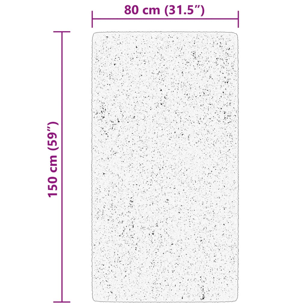 Tappeto a Pelo Corto HUARTE Morbido e Lavabile Crema 80x150 cm | homemem39