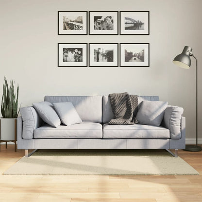 Tappeto a Pelo Corto HUARTE Morbido e Lavabile Crema 80x150 cm | homemem39
