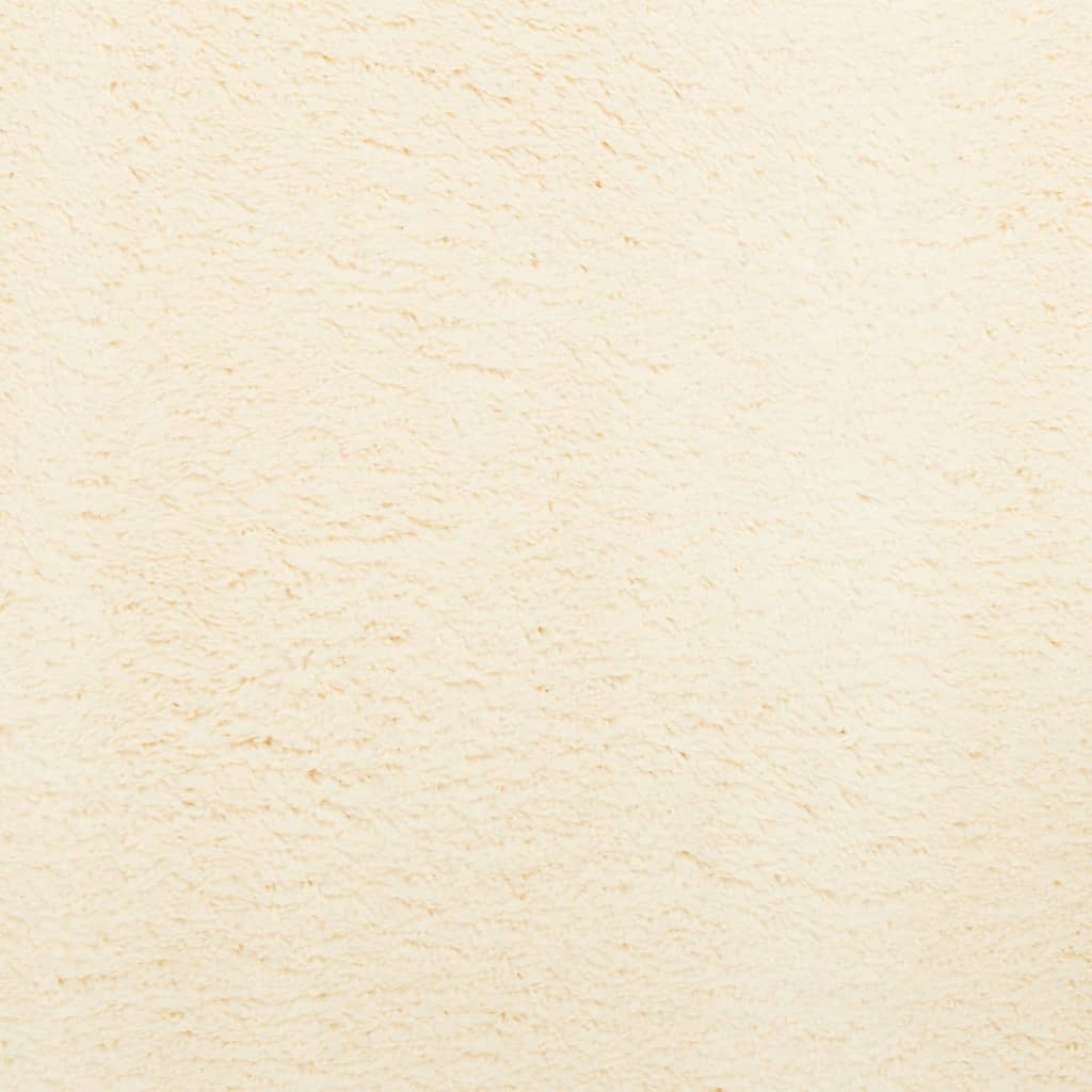 Tappeto a Pelo Corto HUARTE Morbido e Lavabile Crema 80x200 cm | homemem39
