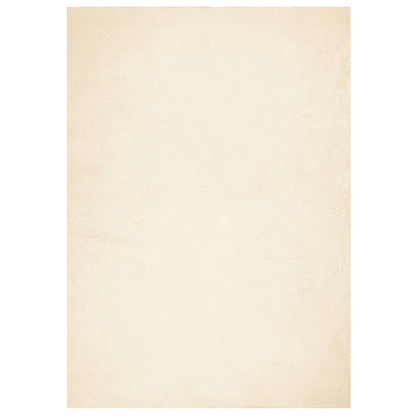 Tappeto a Pelo Corto HUARTE Morbido e Lavabile Crema 140x200 cm - homemem39