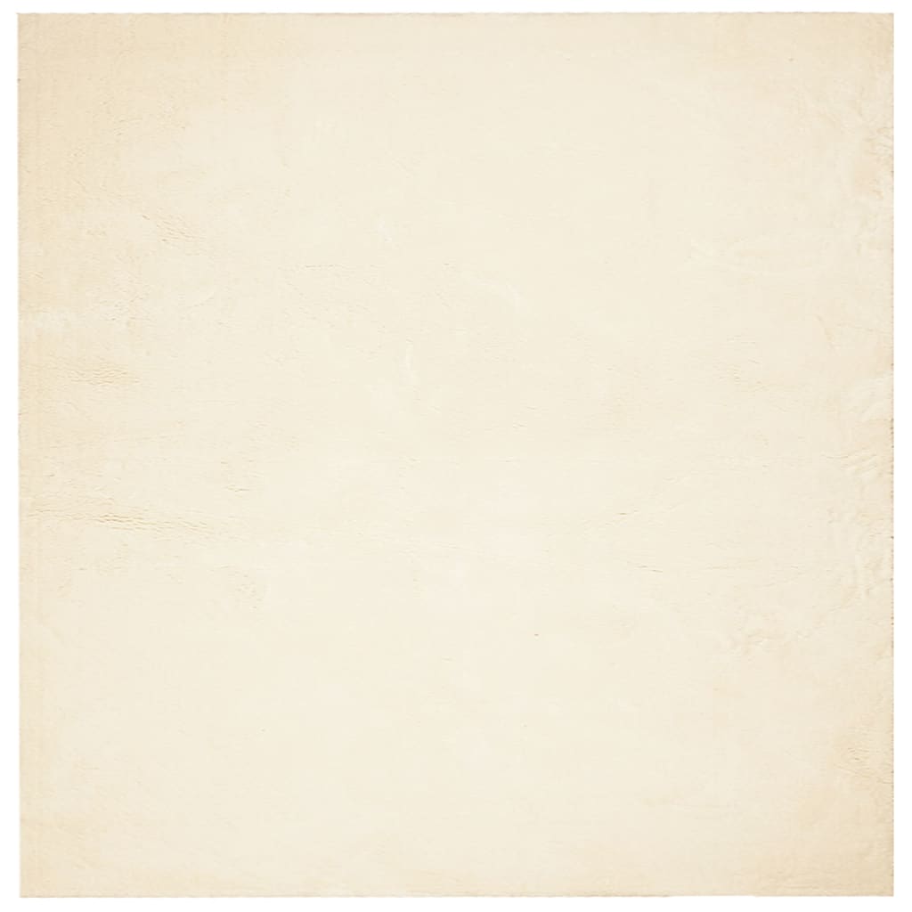 Tappeto a Pelo Corto HUARTE Morbido e Lavabile Crema 160x160 cm | homemem39