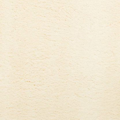 Tappeto a Pelo Corto HUARTE Morbido e Lavabile Crema 160x160 cm | homemem39