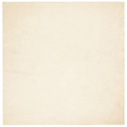 Tappeto a Pelo Corto HUARTE Morbido e Lavabile Crema 200x200 cm