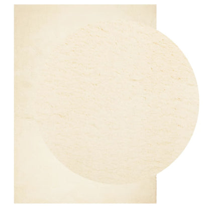 Tappeto a Pelo Corto HUARTE Morbido e Lavabile Crema 240x340 cm