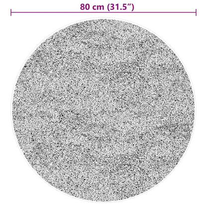 Tappeto a Pelo Corto HUARTE Morbido e Lavabile Crema Ø 80 cm | homemem39