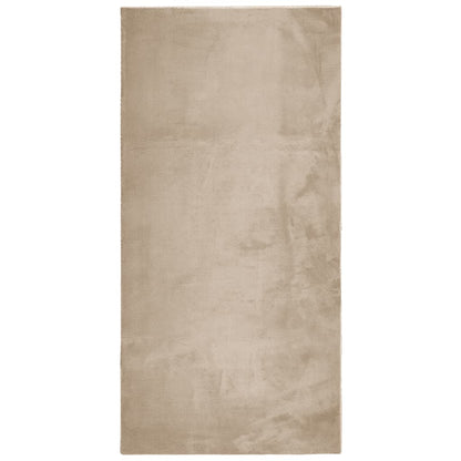 Tappeto a Pelo Corto HUARTE Morbido e Lavabile Sabbia 100x200cm