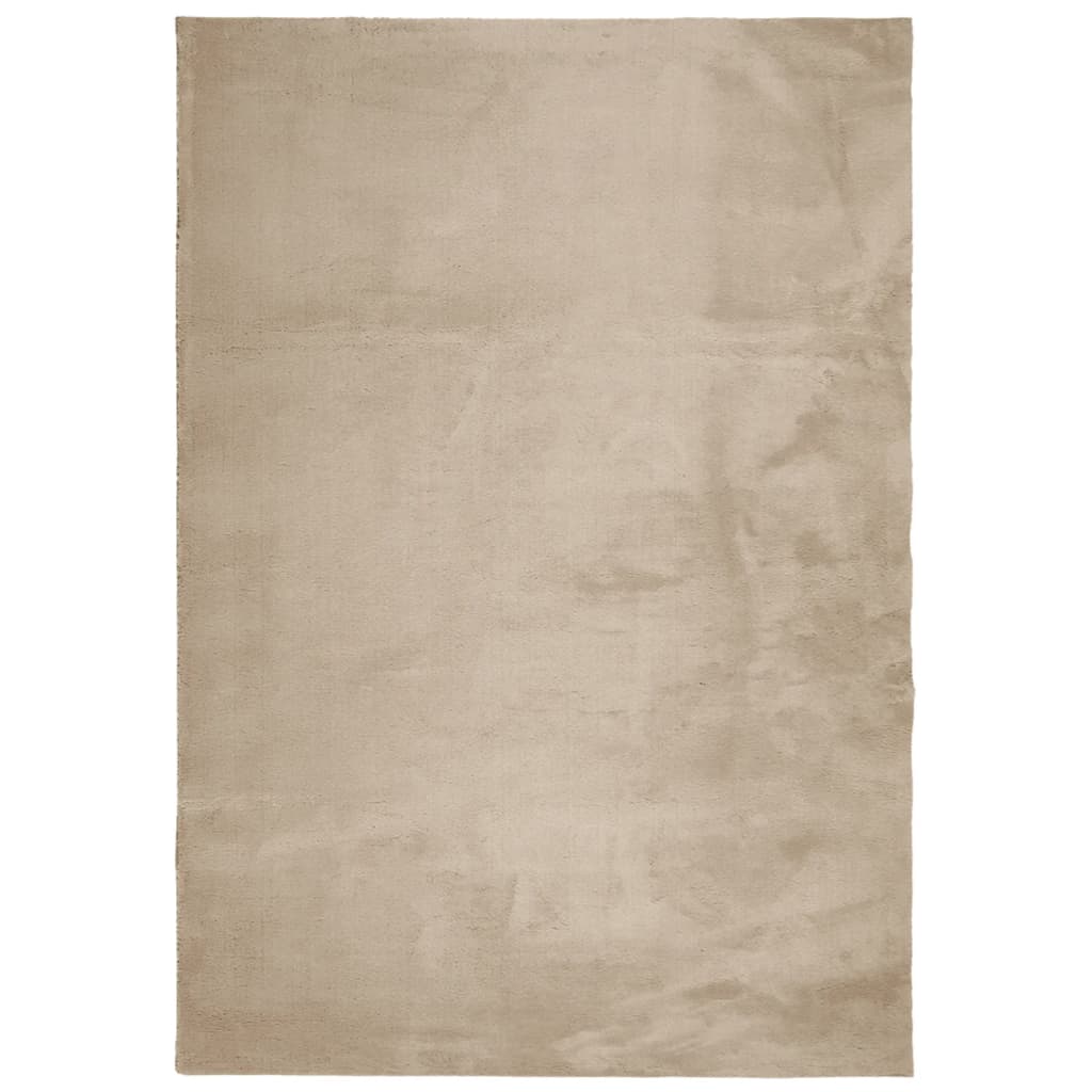 Tappeto a Pelo Corto HUARTE Morbido e Lavabile Sabbia 120x170cm | homemem39