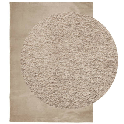 Tappeto a Pelo Corto HUARTE Morbido e Lavabile Sabbia 140x200cm - homemem39