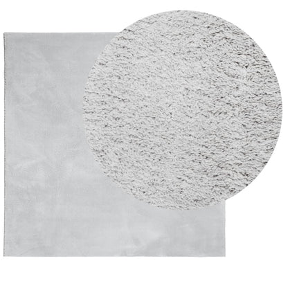 Tappeto a Pelo Corto HUARTE Morbido e Lavabile Grigio 160x160cm | homemem39