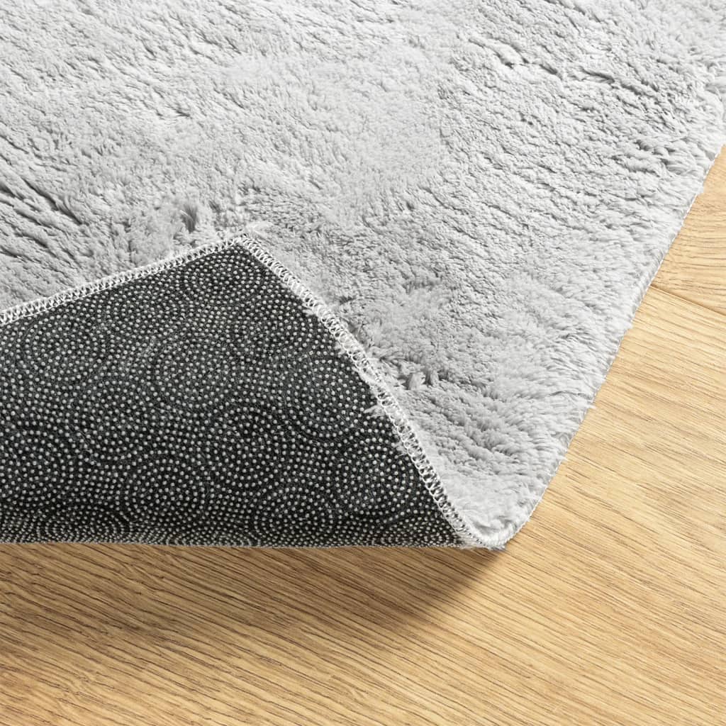 Tappeto a Pelo Corto HUARTE Morbido e Lavabile Grigio 160x160cm | homemem39