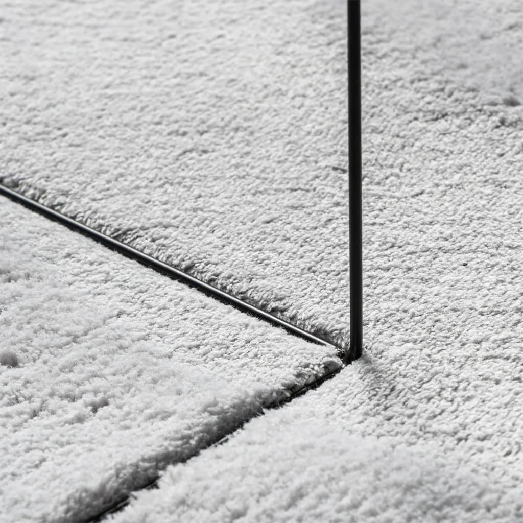 Tappeto a Pelo Corto HUARTE Morbido e Lavabile Grigio 160x160cm | homemem39