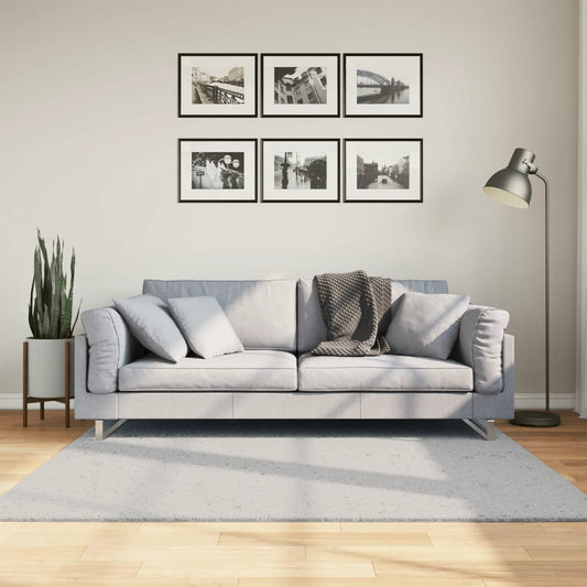 Tappeto a Pelo Corto HUARTE Morbido e Lavabile Grigio 160x160cm | homemem39
