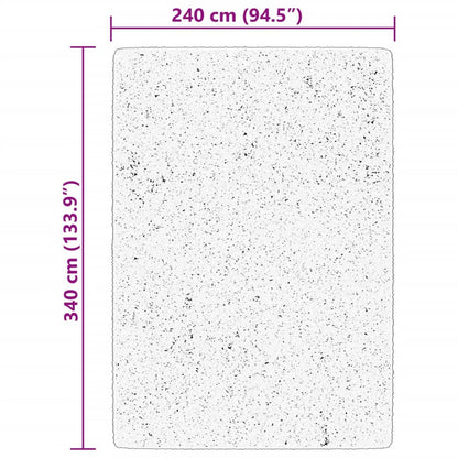 Tappeto a Pelo Corto HUARTE Morbido e Lavabile Grigio 240x340cm