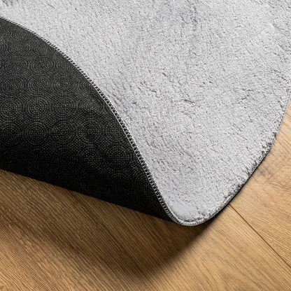 Tappeto a Pelo Corto HUARTE Morbido e Lavabile Grigio Ø 200 cm | homemem39