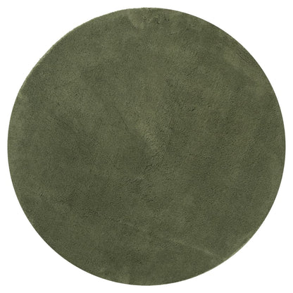 Tappeto Pelo Corto HUARTE Morbido Lavabile Verde Bosco Ø 200 cm | homemem39
