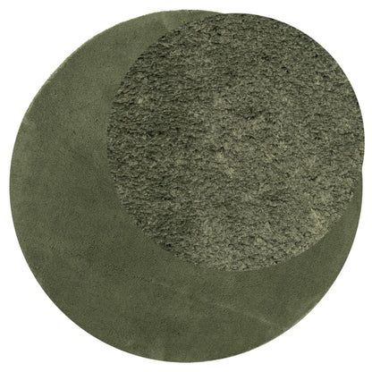 Tappeto Pelo Corto HUARTE Morbido Lavabile Verde Bosco Ø 200 cm | homemem39