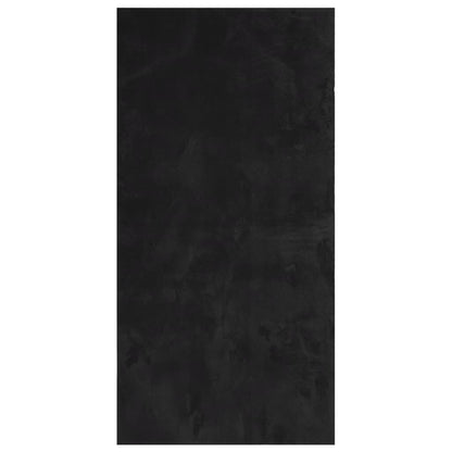 Tappeto a Pelo Corto HUARTE Morbido e Lavabile Nero 100x200cm