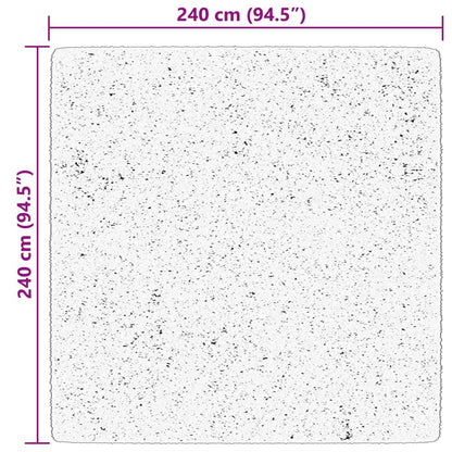 Tappeto a Pelo Corto HUARTE Morbido e Lavabile Nero 240x240cm