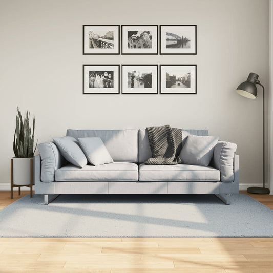 Tappeto a Pelo Corto HUARTE Morbido e Lavabile Blu 140x200 cm - homemem39