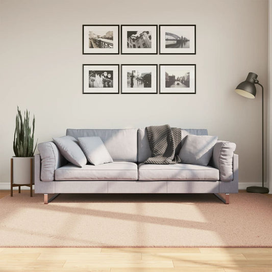 Tappeto a Pelo Corto HUARTE Morbido e Lavabile Rosato 160x230cm - homemem39